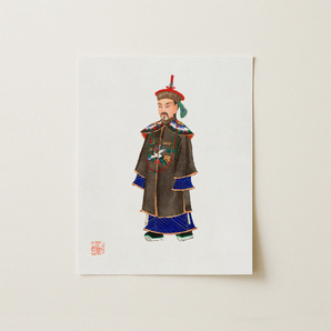 Nobleman - Qing Dynasty Art Print / Canvas, Ming Dynasty Officialdom, Qing Dynasty Manchu, Manchu Fashion Art