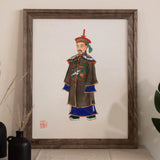 Nobleman - Qing Dynasty Art Print, Framed Painting Chinese Imperial Official Traditional Costume
