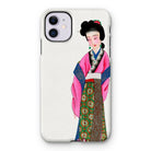 Noblewoman - Manchu Fashion Art Iphone Case, 11 / Matte, Iphone Case Colorful Illustration Geisha Traditional Japanese Attire