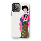 Noblewoman - Manchu Fashion Art Iphone Case, 11 Pro / Matte, Iphone Case Colorful Illustration Geisha Traditional Japanese Attire