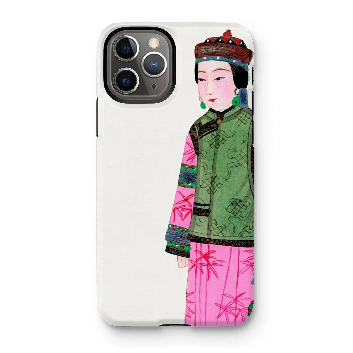 Noblewoman - Manchu Fashion Art Iphone Case, 11 Pro / Matte, Iphone Case Traditional Chinese Painting Woman Colorful Attire