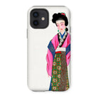 Noblewoman - Manchu Fashion Art Iphone Case, 12 / Matte, Phone Case Colorful Illustration Geisha Traditional Japanese Attire