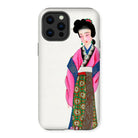 Noblewoman - Manchu Fashion Art Iphone Case, 12 Pro Max / Matte, Phone Case Colorful Illustration Geisha Traditional Japanese Attire
