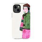 Noblewoman - Manchu Fashion Art Iphone Case, 13 Mini / Matte, Phone Case Illustration Woman Traditional East Asian Attire