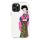Noblewoman - Manchu Fashion Art Iphone Case, 13 Pro / Matte, Phone Case Illustration Geisha Traditional Japanese Attire
