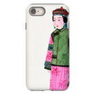 Noblewoman - Manchu Fashion Art Iphone Case, 8 / Matte, Phone Case Traditional Chinese Painting Woman Colorful Attire