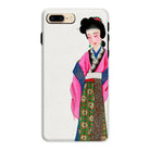 Noblewoman - Manchu Fashion Art Iphone Case, 8 Plus / Matte, Iphone Case Colorful Illustration Geisha Traditional Japanese Attire