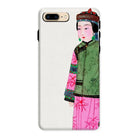 Noblewoman - Manchu Fashion Art Iphone Case, 8 Plus / Matte, Phone Case Traditional Chinese Painting Woman Colorful Robes