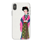 Noblewoman - Manchu Fashion Art Iphone Case, x / Matte, Phone Case Colorful Illustration Geisha Traditional Japanese Attire