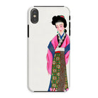 Noblewoman - Manchu Fashion Art Iphone Case, Xs / Matte, Phone Case Colorful Illustration Geisha Traditional Japanese Attire