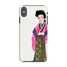 Noblewoman - Manchu Fashion Art Iphone Case, Xs Max / Matte, Phone Case Colorful Illustration Geisha Traditional Japanese Attire