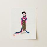 Noblewoman - Manchu Fashion Art Print / Canvas, 11x14’’ / 28x36cm / Unframed / no Border, Posters Prints & Visual Artwork, Toby Leon