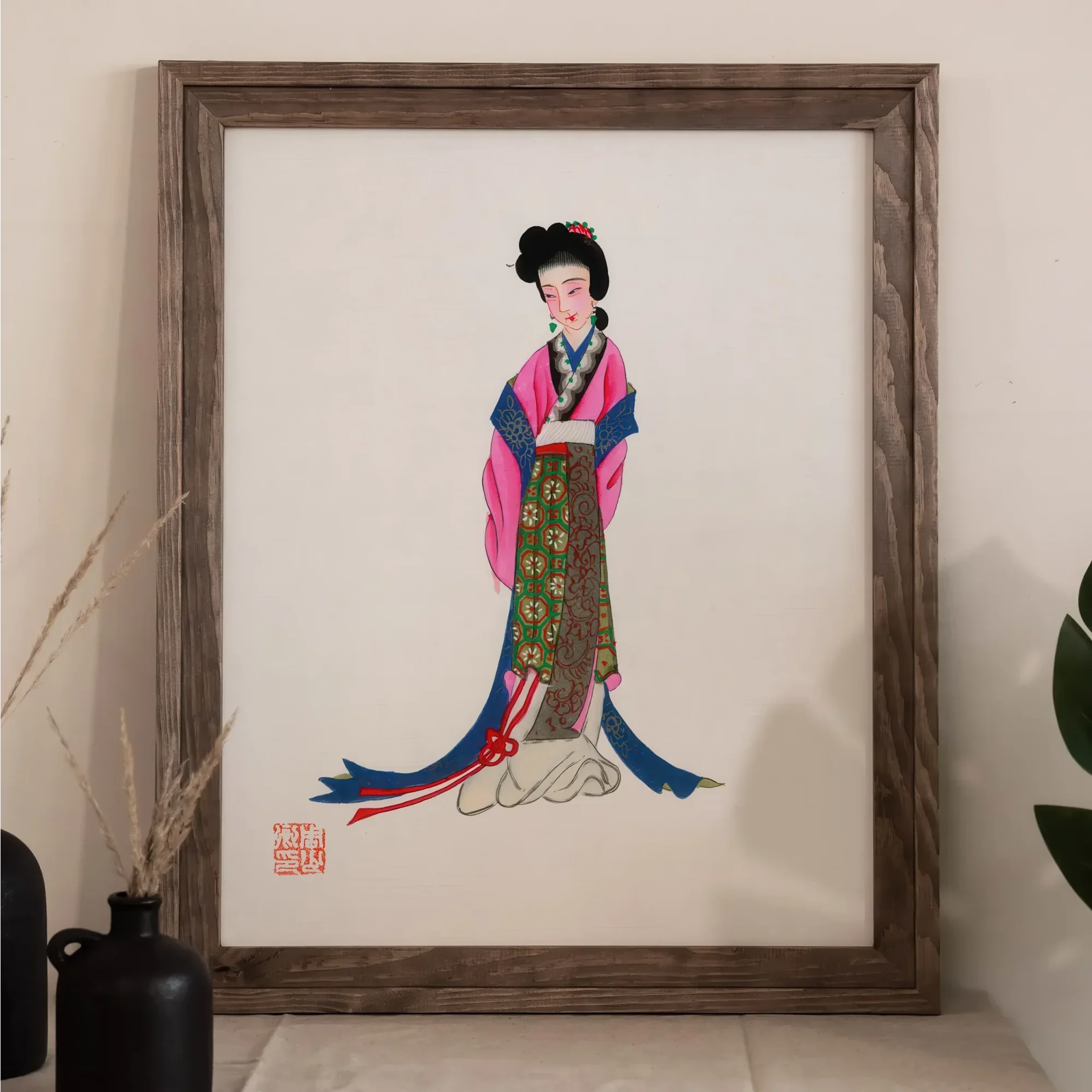 Noblewoman - Manchu Fashion Art Print Posters Prints & Visual Artwork