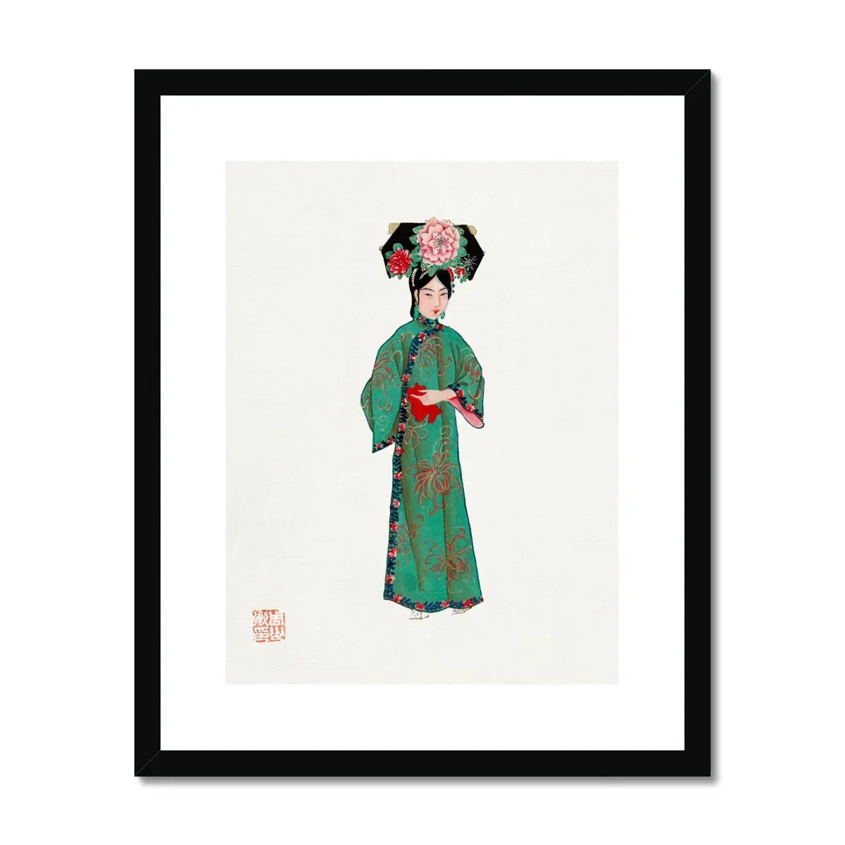 Noblewoman - Manchu Fashion Art Print Posters Prints & Visual Artwork