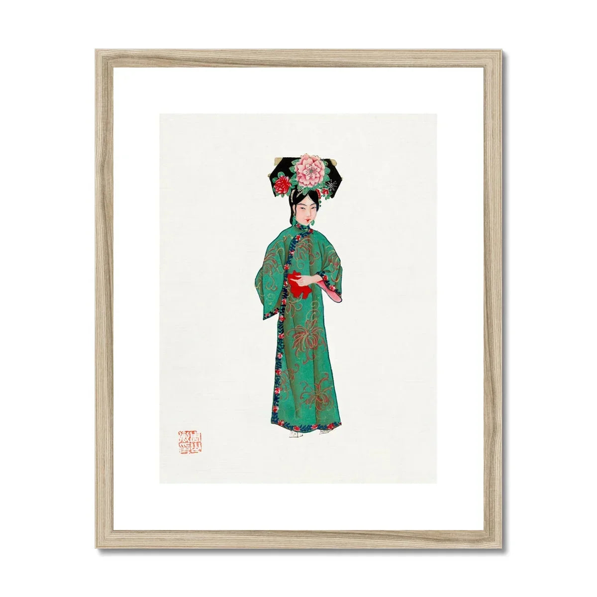 Noblewoman - Manchu Fashion Art Print Posters Prints & Visual Artwork