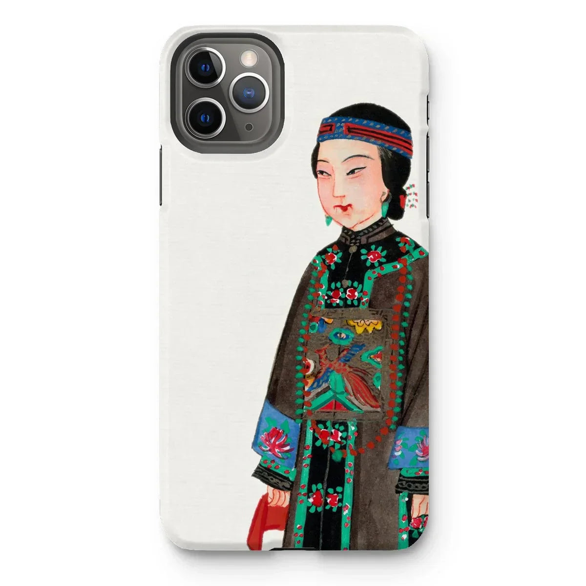 Noblewoman - Qing Dynasty Art Iphone Case, 11 Pro Max / Matte, Phone Case Colorful Illustration Woman Traditional Chinese Clothing