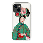 Noblewoman - Qing Dynasty Art Iphone Case, 14 / Matte, Phone Case Traditional Chinese Opera Character Illustration Elaborate