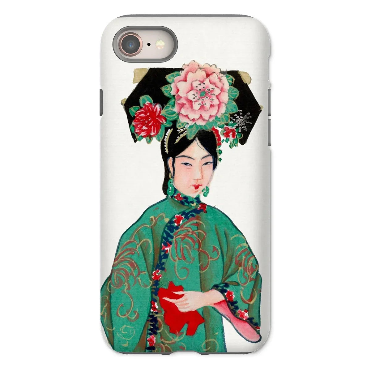 Noblewoman - Qing Dynasty Art Iphone Case, 8 / Matte, Phone Case Traditional Chinese Opera Character Design Elaborate