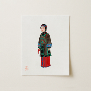Noblewoman - Qing Dynasty Art Print / Canvas, 11x14’’ / 28x36cm / Unframed / no Border, Posters Prints & Visual Artwork, Toby Leon