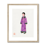 Noblewoman - Qing Dynasty Art Print, Framed Portrait Woman Traditional Chinese Clothing