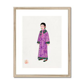Noblewoman - Qing Dynasty Art Print, Framed Portrait Woman Traditional Chinese Clothing