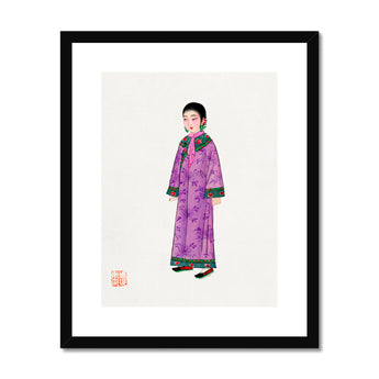 Noblewoman - Qing Dynasty Art Print, Framed Portrait Woman Traditional Chinese Clothing