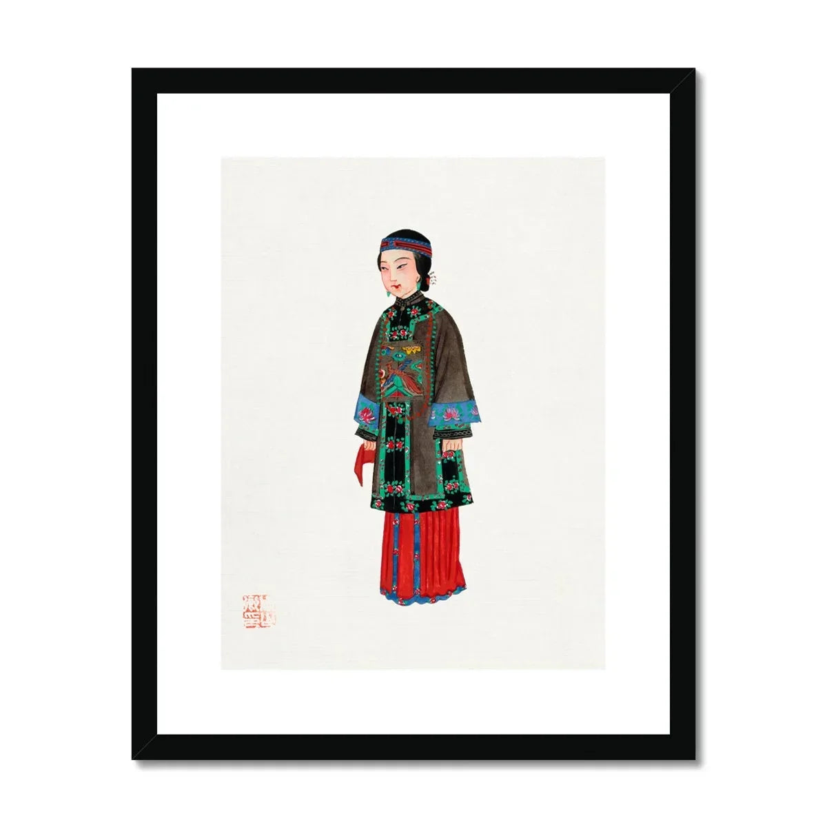 Noblewoman - Qing Dynasty Art Print Posters Prints & Visual Artwork