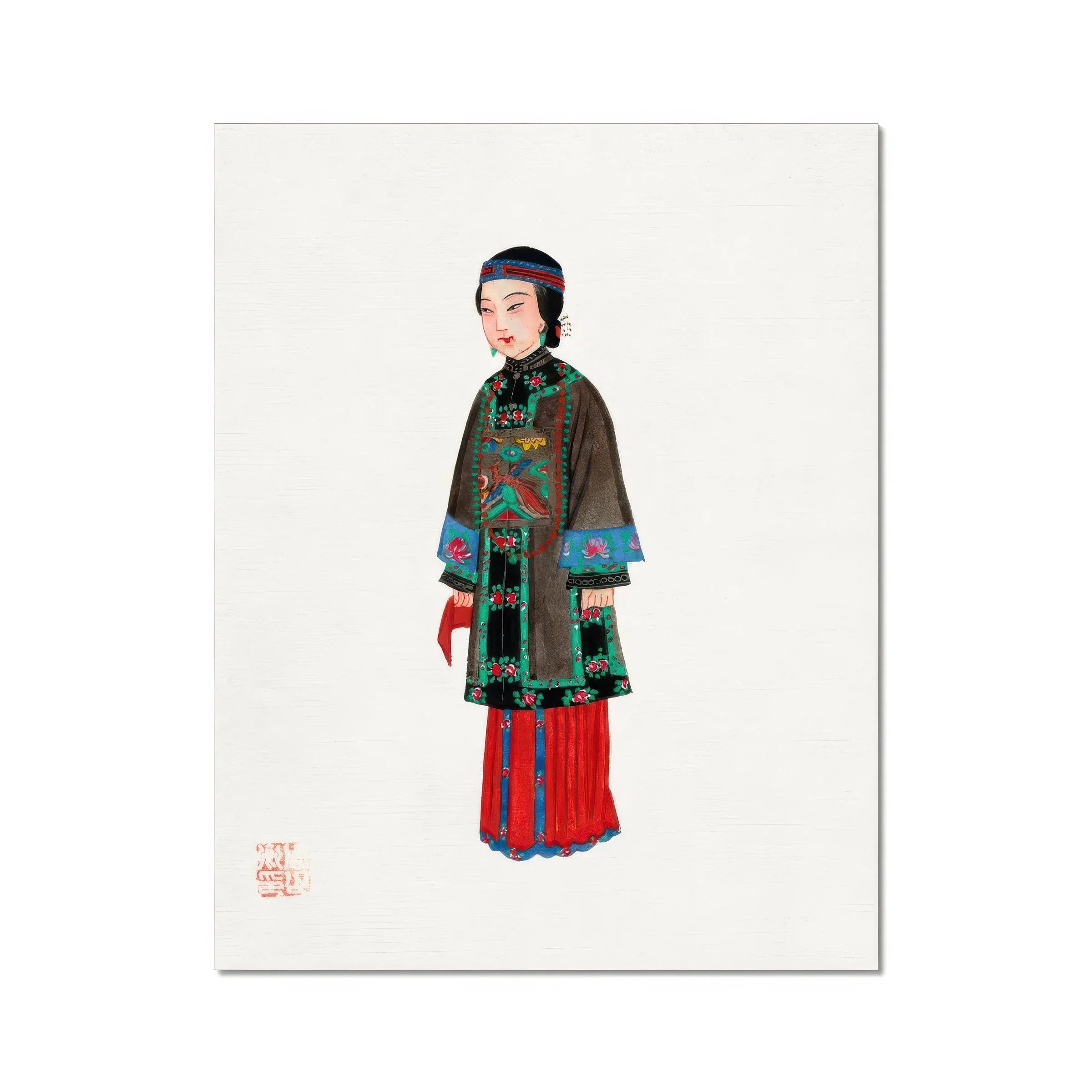 Noblewoman - Qing Dynasty Art Print Posters Prints & Visual Artwork