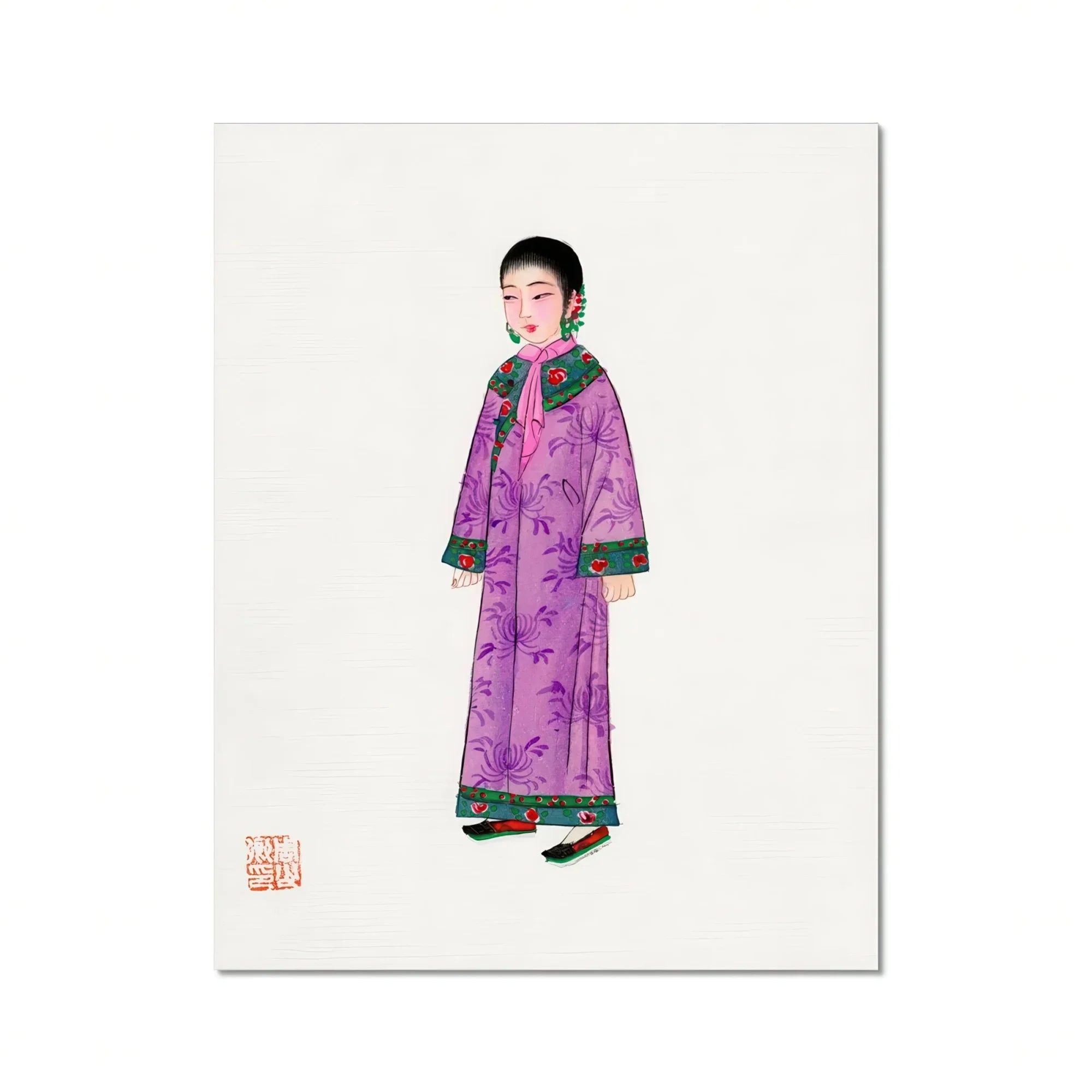 Noblewoman - Qing Dynasty Art Print Posters Prints & Visual Artwork