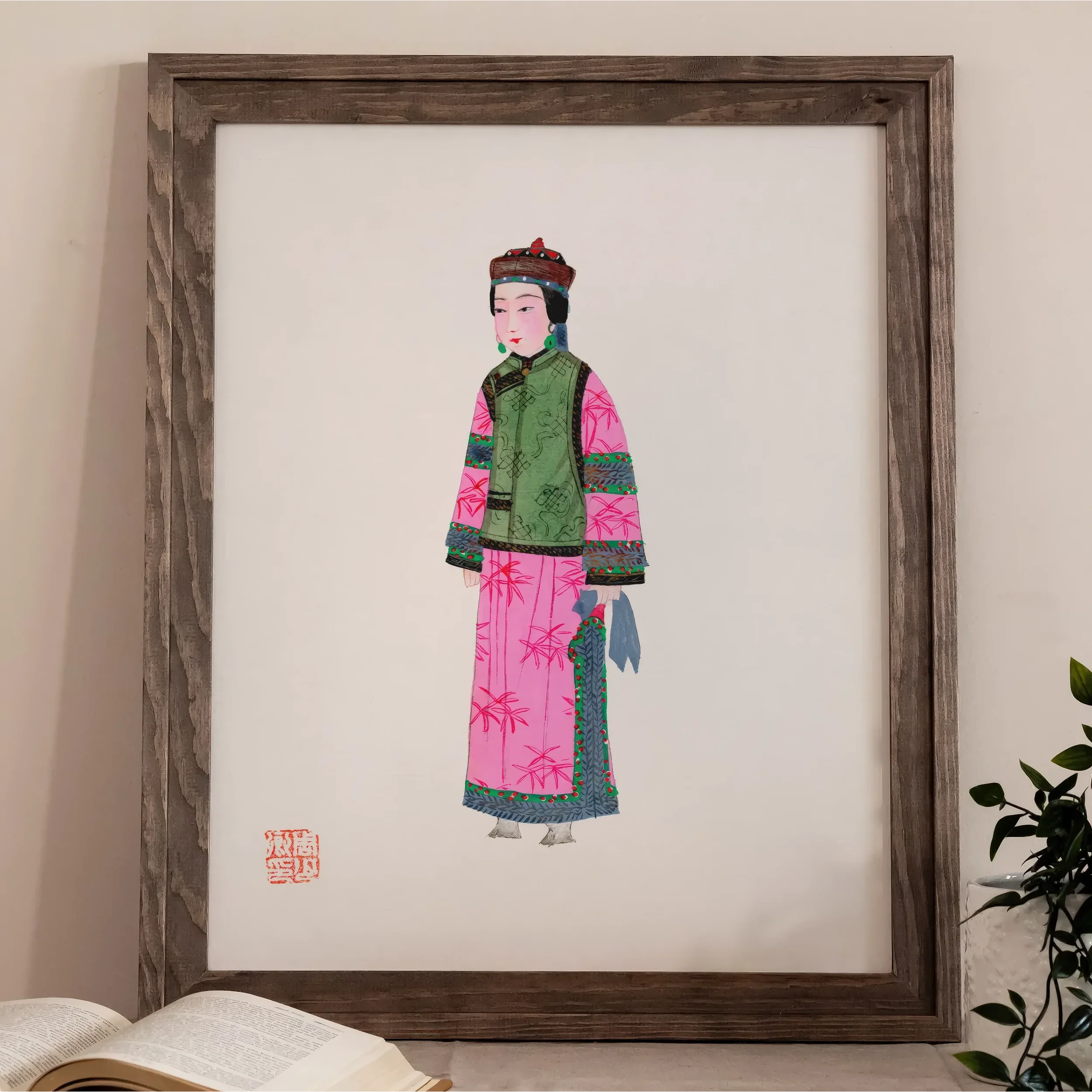 Noblewoman - Qing Dynasty Fashion Art Print Posters Prints & Visual Artwork