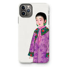 Noblewoman - Qing Dynasty Fashion Iphone Case, 11 Pro Max / Matte, Phone Case Traditional Chinese Painting Woman Purple Attire