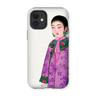 Noblewoman - Qing Dynasty Fashion Iphone Case, 12 Mini / Matte, Phone Case Traditional East Asian Artwork Woman Colorful