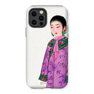 Noblewoman - Qing Dynasty Fashion Iphone Case, 12 Pro / Matte, Phone Case Traditional Chinese Painting Woman Colorful Clothing