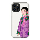 Noblewoman - Qing Dynasty Fashion Iphone Case, 13 Pro Max / Matte, Phone Case Colorful Illustration Woman Traditional Chinese Attire