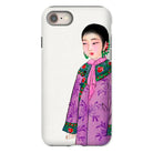 Noblewoman - Qing Dynasty Fashion Iphone Case, 8 / Matte, Phone Case Traditional Chinese Painting Woman Purple Clothing
