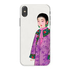 Noblewoman - Qing Dynasty Fashion Iphone Case, x / Matte, Phone Case Illustration Woman Traditional Chinese Attire