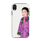 Noblewoman - Qing Dynasty Fashion Iphone Case, Xr / Matte, Phone Case Traditional Chinese Painting Woman Purple Attire