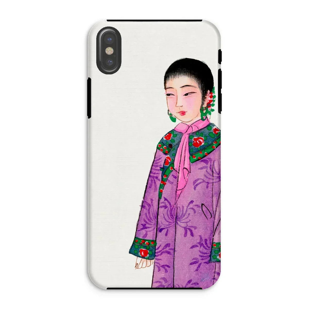 Noblewoman - Qing Dynasty Fashion Iphone Case, Xs / Matte, Phone Case Colorful Illustration Woman Traditional Chinese Attire
