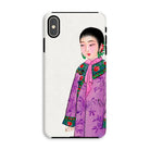 Noblewoman - Qing Dynasty Fashion Iphone Case, Xs Max / Matte, Phone Case Traditional Chinese Painting Woman Purple Attire