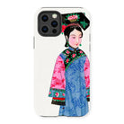 Noblewoman - Qing Dynasty Iphone Case, 13 Pro / Matte, Phone Case Colorful Illustration Woman Traditional Chinese Attire