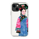 Noblewoman - Qing Dynasty Iphone Case, 14 / Matte, Phone Case Colorful Illustration Traditional Chinese Woman Ornate
