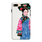 Noblewoman - Qing Dynasty Iphone Case, 8 Plus / Matte, Phone Case Colorful Illustration Woman Traditional Chinese Attire