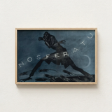 Framed Artwork Dark Stylized Nosferatu Figure Black Deep Albin Grau, Poster Art