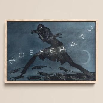 Nosferatu - Albin Grau Film Poster Art Print / Canvas Framed Artwork Dark Stylized Nosferatu Figure Black Deep Albin Grau, Poster Art