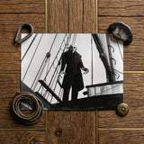 Nosferatu: a Symphony of Horror Art Print / Canvas Black-and-white Photograph Character Dark Coat Ship’s Deck Nosferatu Steps, Bristling,