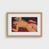 Nu Couche - Amedeo Modigliani Art Print / Canvas Modigliani’s Couché, Day Paris Police, Marched, Berthe Weill’s Gallery, Bobbed Hair Black,