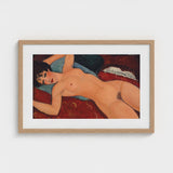 Nu Couche - Amedeo Modigliani Art Print / Canvas Modigliani’s Couché, Day Paris Police, Marched, Berthe Weill’s Gallery, Bobbed Hair Black,