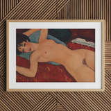 Nu Couche - Amedeo Modigliani Art Print / Canvas, 30x20’’ / 76x51cm / Natural Frame / Matboard, Posters Prints & Visual Artwork, Toby Leon
