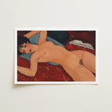 Nu Couche - Amedeo Modigliani Art Print / Canvas Modigliani’s Couché, Day Paris Police, Marched, Berthe Weill’s Gallery, Bobbed Hair Black,