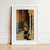 Nubian Guard - Ludwig Deutsch Orientalism Art Print / Canvas, 12x18’’ / 31x46cm / White Frame / Matboard, Posters Prints & Visual Artwork,